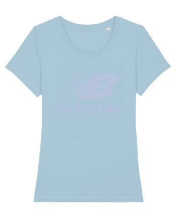 NB No Bitches Funny Logo Sky Blue