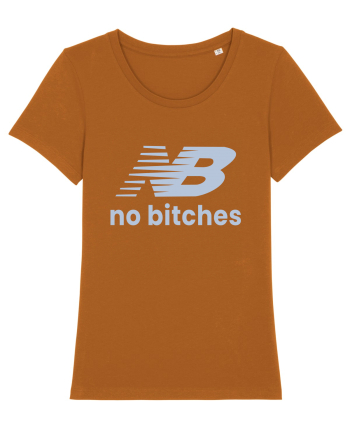 NB No Bitches Funny Logo Roasted Orange