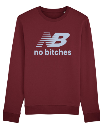 NB No Bitches Funny Logo Burgundy