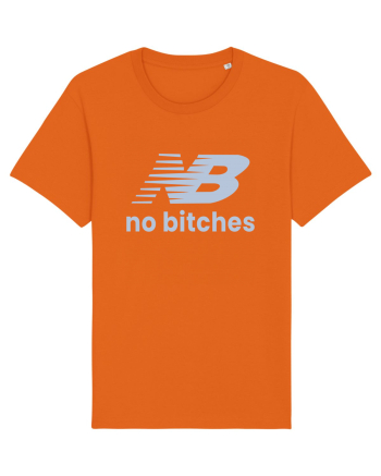 NB No Bitches Funny Logo Bright Orange