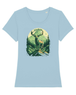 ROMANIA - RO Tricou mânecă scurtă guler larg fitted Damă Expresser