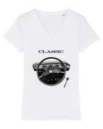 Classic Dacia Tricou mânecă scurtă guler V Damă Evoker