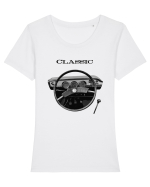 Classic Dacia Tricou mânecă scurtă guler larg fitted Damă Expresser