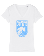 GOLD COAST SURF CLUB Tricou mânecă scurtă guler V Damă Evoker