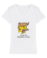 Să se mai deschidă o casă Tricou mânecă scurtă guler V Damă Evoker