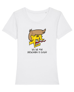 Să se mai deschidă o casă Tricou mânecă scurtă guler larg fitted Damă Expresser