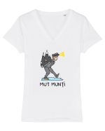 Mut munți Tricou mânecă scurtă guler V Damă Evoker