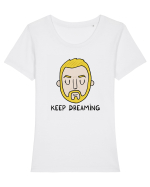 Keep dreaming Tricou mânecă scurtă guler larg fitted Damă Expresser