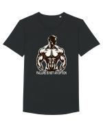 GYM MOTIVATION Tricou mânecă scurtă guler larg Bărbat Skater