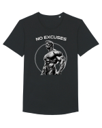GYM MOTIVATION Tricou mânecă scurtă guler larg Bărbat Skater