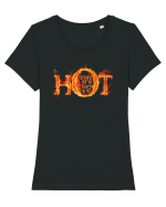 HOT ONES ARE BORN in `87 (Cei sexy sunt nascuti in 1987) Tricou mânecă scurtă guler larg fitted Damă Expresser