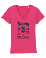 WILD Tricou mânecă scurtă guler V Damă Evoker