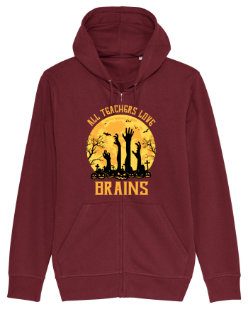 All Teachers Love Brains Burgundy