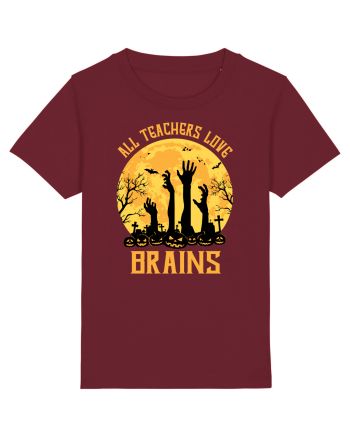 All Teachers Love Brains Burgundy