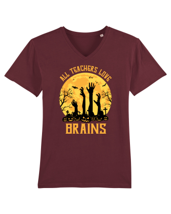 All Teachers Love Brains Burgundy