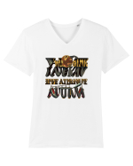 Art Deco Tricou mânecă scurtă guler V Bărbat Presenter