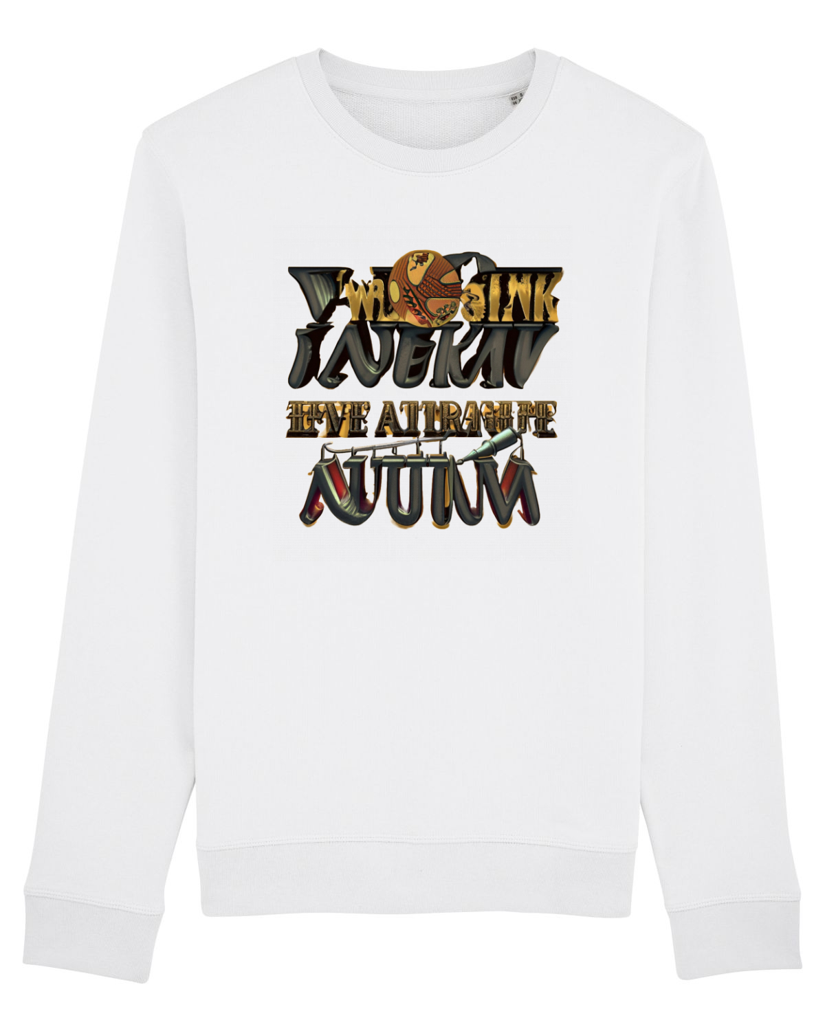 Bluză mânecă lungă Unisex Rise White