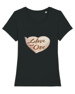 Love Tricou mânecă scurtă guler larg fitted Damă Expresser