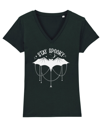 Bat Spooky Halloween Stay Spooky Moon Black