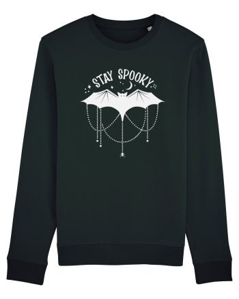 Bat Spooky Halloween Stay Spooky Moon Black