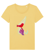Magia penelor Tricou mânecă scurtă guler larg fitted Damă Expresser