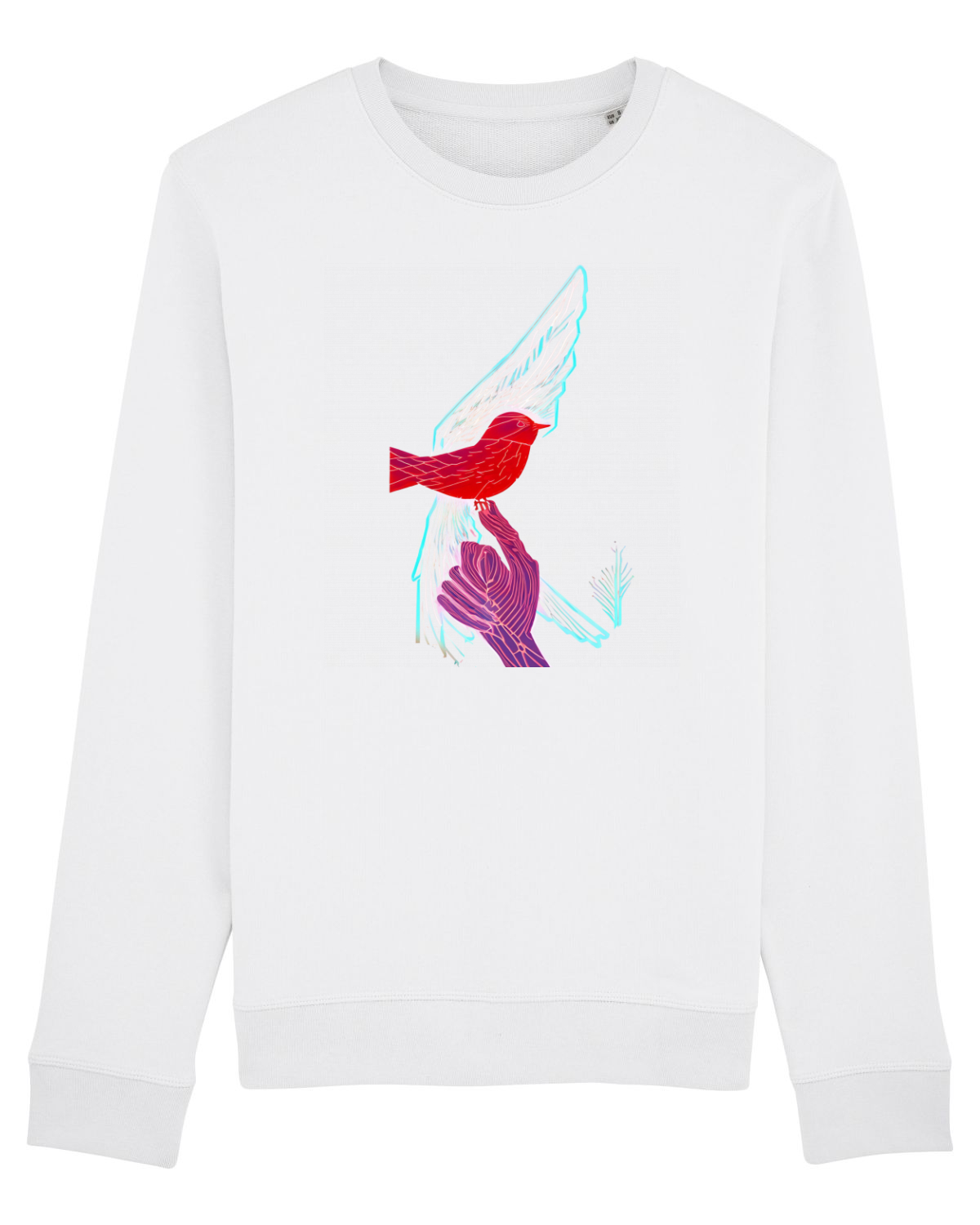 Bluză mânecă lungă Unisex Rise White