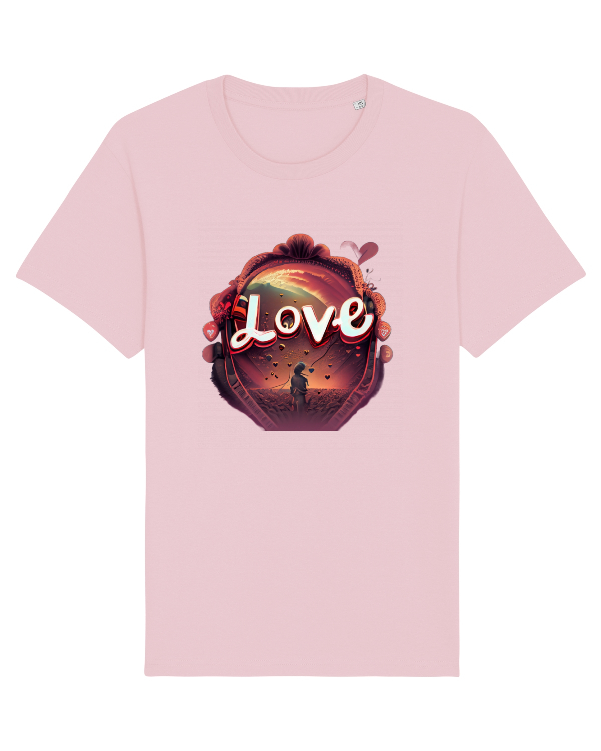 Tricou mânecă scurtă Unisex Rocker Cotton Pink