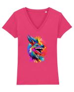 Chihuahua Burst Tricou mânecă scurtă guler V Damă Evoker
