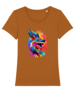Chihuahua Burst Tricou mânecă scurtă guler larg fitted Damă Expresser
