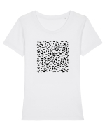 Black fishes Tricou mânecă scurtă guler larg fitted Damă Expresser