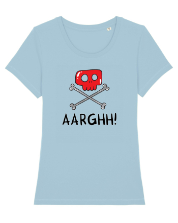 Cute little pirate sign Sky Blue