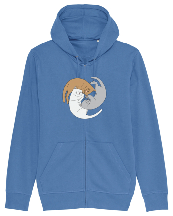 Spiral cats Bright Blue