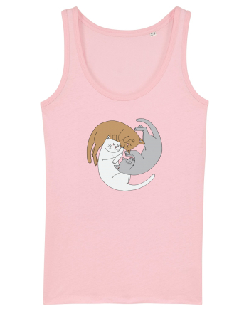 Spiral cats Cotton Pink