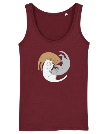 Spiral cats Burgundy