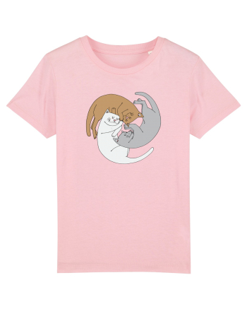 Spiral cats Cotton Pink