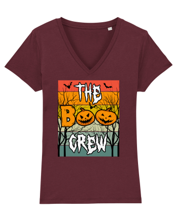Boo Crew Halloween Burgundy