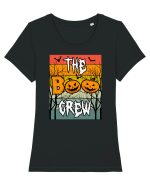 Boo Crew Halloween Tricou mânecă scurtă guler larg fitted Damă Expresser