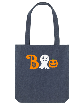 Boo Pumpkin Halloween Midnight Blue