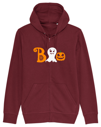 Boo Pumpkin Halloween Burgundy