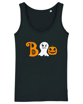 Boo Pumpkin Halloween Black