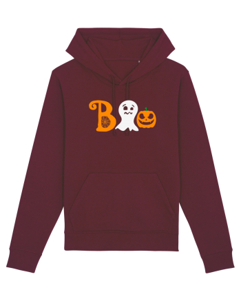 Boo Pumpkin Halloween Burgundy