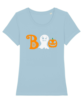 Boo Pumpkin Halloween Sky Blue