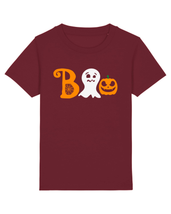 Boo Pumpkin Halloween Burgundy