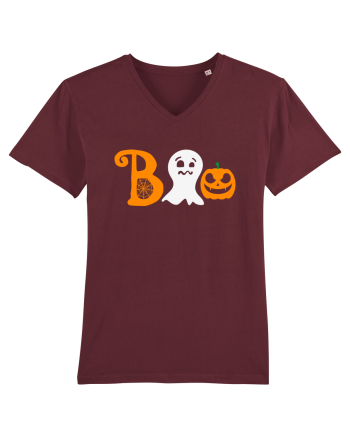 Boo Pumpkin Halloween Burgundy