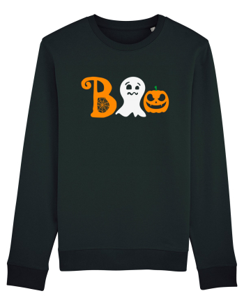Boo Pumpkin Halloween Black