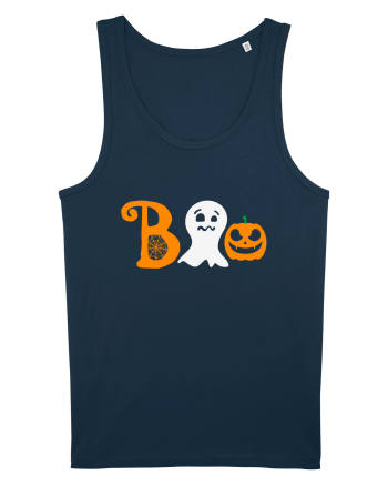 Boo Pumpkin Halloween Navy