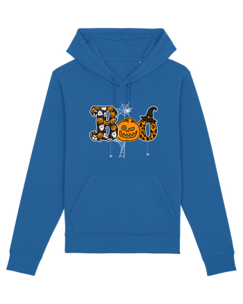 Boo With Spiders And Witch Hat Royal Blue