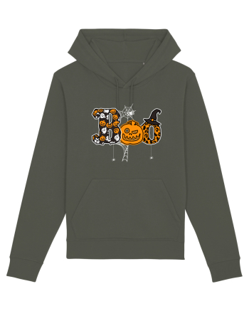Boo With Spiders And Witch Hat Khaki