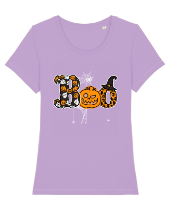 Boo With Spiders And Witch Hat Lavender Dawn