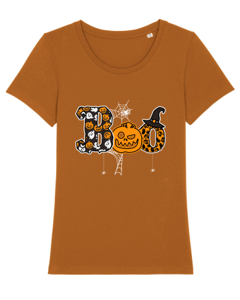 Boo With Spiders And Witch Hat Roasted Orange